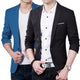 Hot sale Mens Korean slim fit fashion cotton blazer Suit Jacket black blue  plus size M to 3XL Male blazers Mens coat Wedding